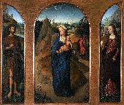 Hans Memling Triptych of the Rest on the Flight into Egypt. Sweden oil painting artist